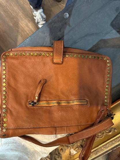 Sac en cuir Olivia camel - grand format