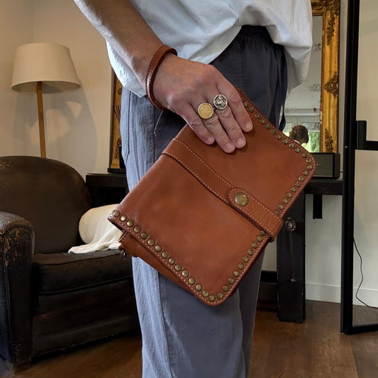 Olivia camel leather bag - small size