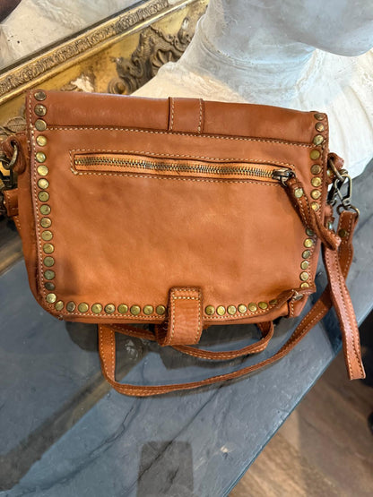 Sac en cuir Olivia camel - petit format
