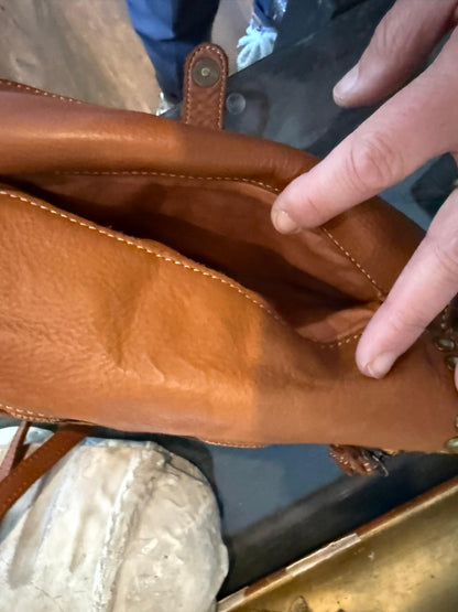 Sac en cuir Olivia camel - petit format