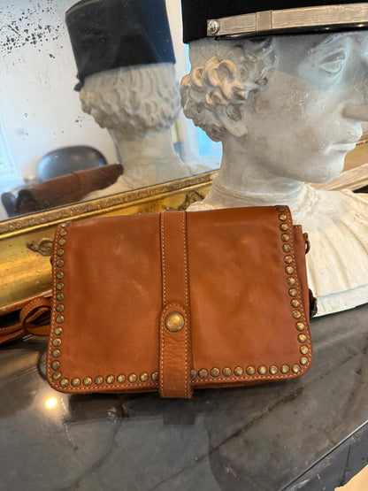 Sac en cuir Olivia camel - petit format
