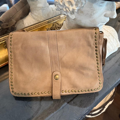 Sac en cuir Olivia taupe - grand format