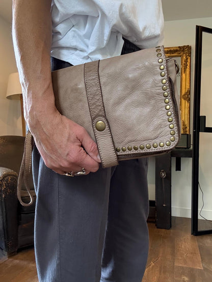 Sac en cuir Olivia taupe - petit format