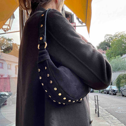 Sac Sam croûte de cuir - choco, black, taupe