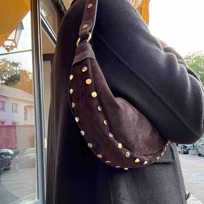 Sac Sam croûte de cuir - choco, black, taupe