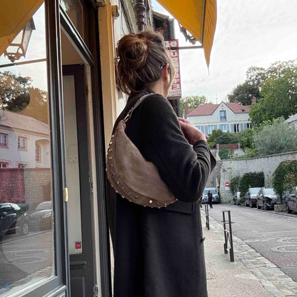 Sac Sam croûte de cuir - choco, black, taupe