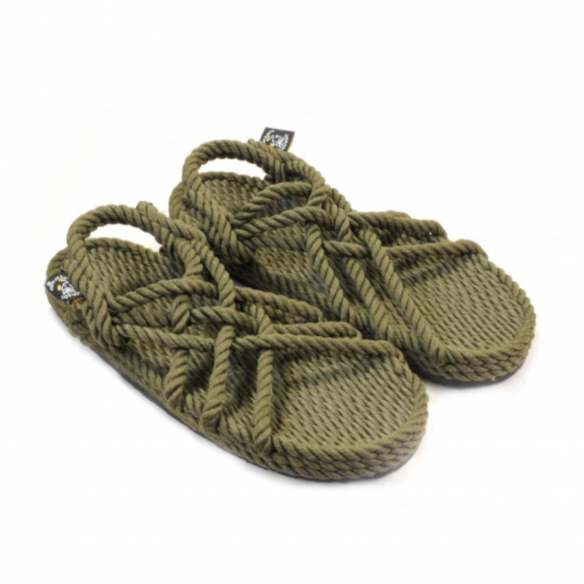 Sandales en corde JC sage green - Nomadic State Of Mind