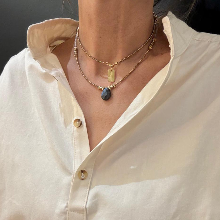 Sautoir Charly Labradorite