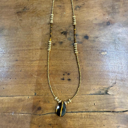 Sautoir Charly Oeil de tigre