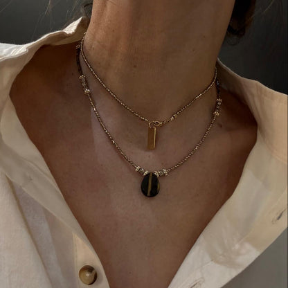 Sautoir Charly Oeil de tigre