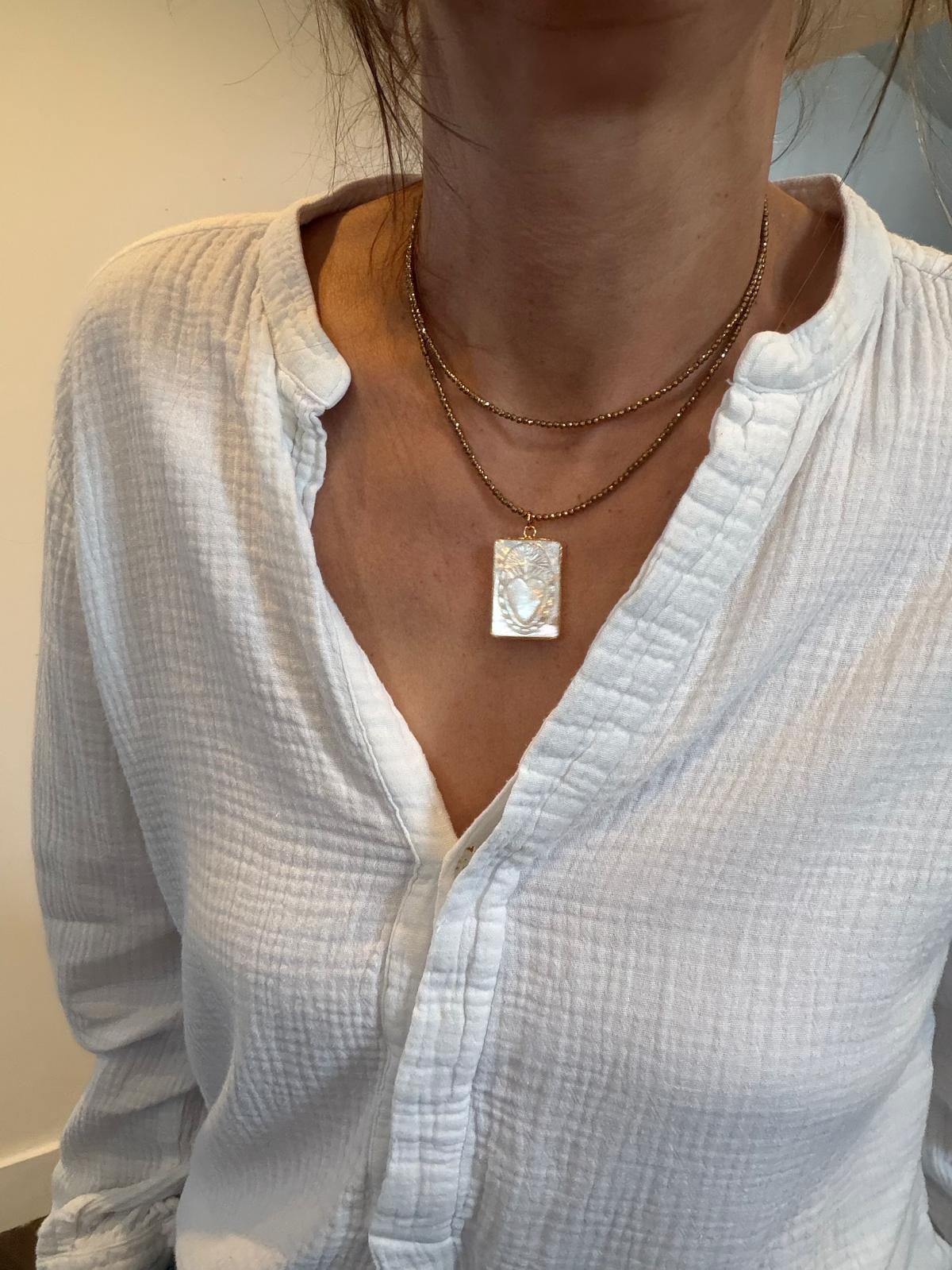 Sautoir Ex Voto carré ou ovale