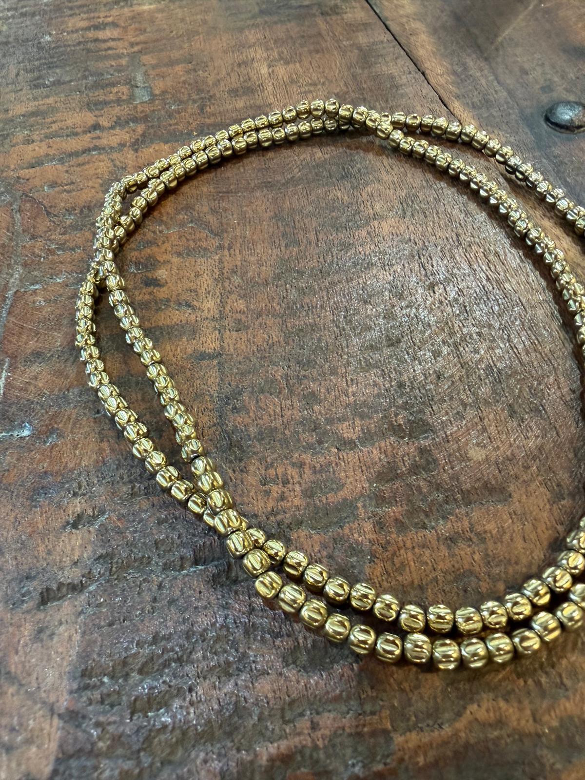Sautoir hématites grosses perles