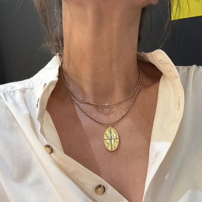 Sautoir Jai bleu saphir