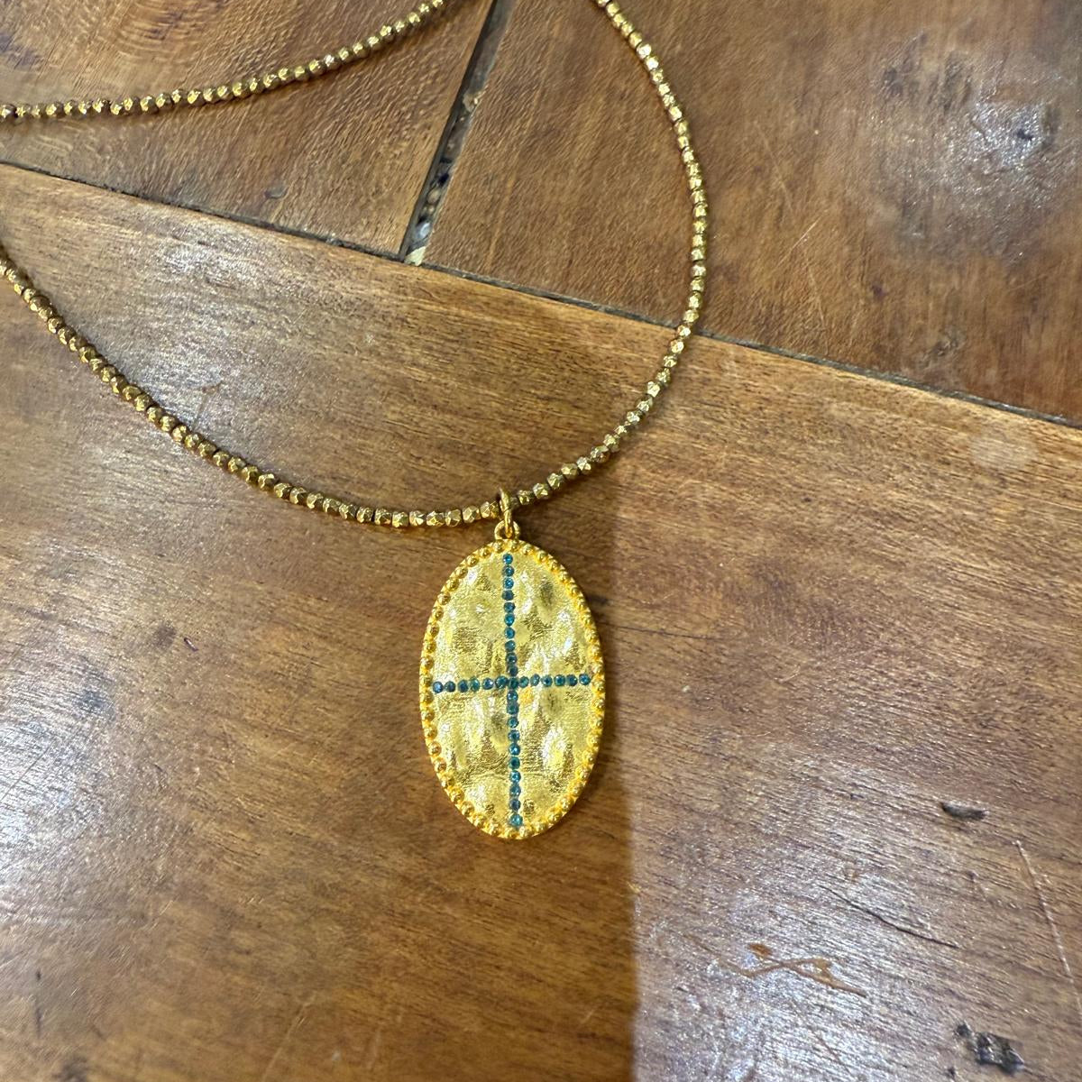 Sautoir Jai bleu saphir