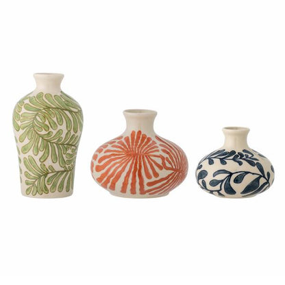 Grand vase Fauni vert en grès