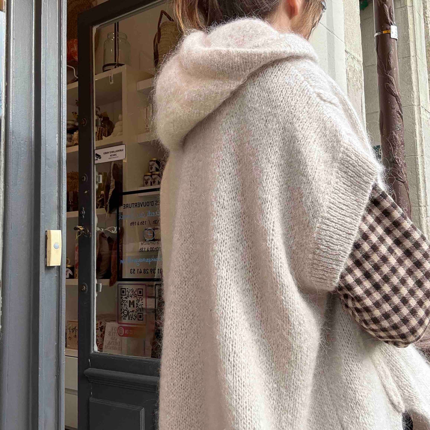 Pull à capuche Sonia - écru ou cappuccino