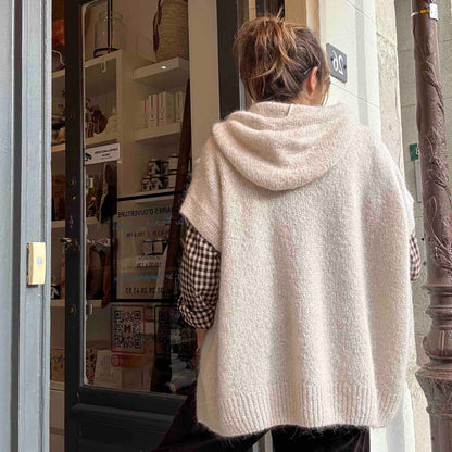 Pull à capuche Sonia - écru ou cappuccino