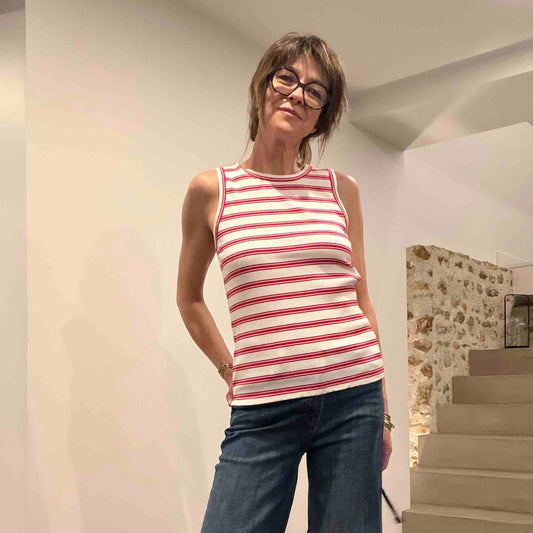 White & Tomato Terrya T-shirt - Hartford