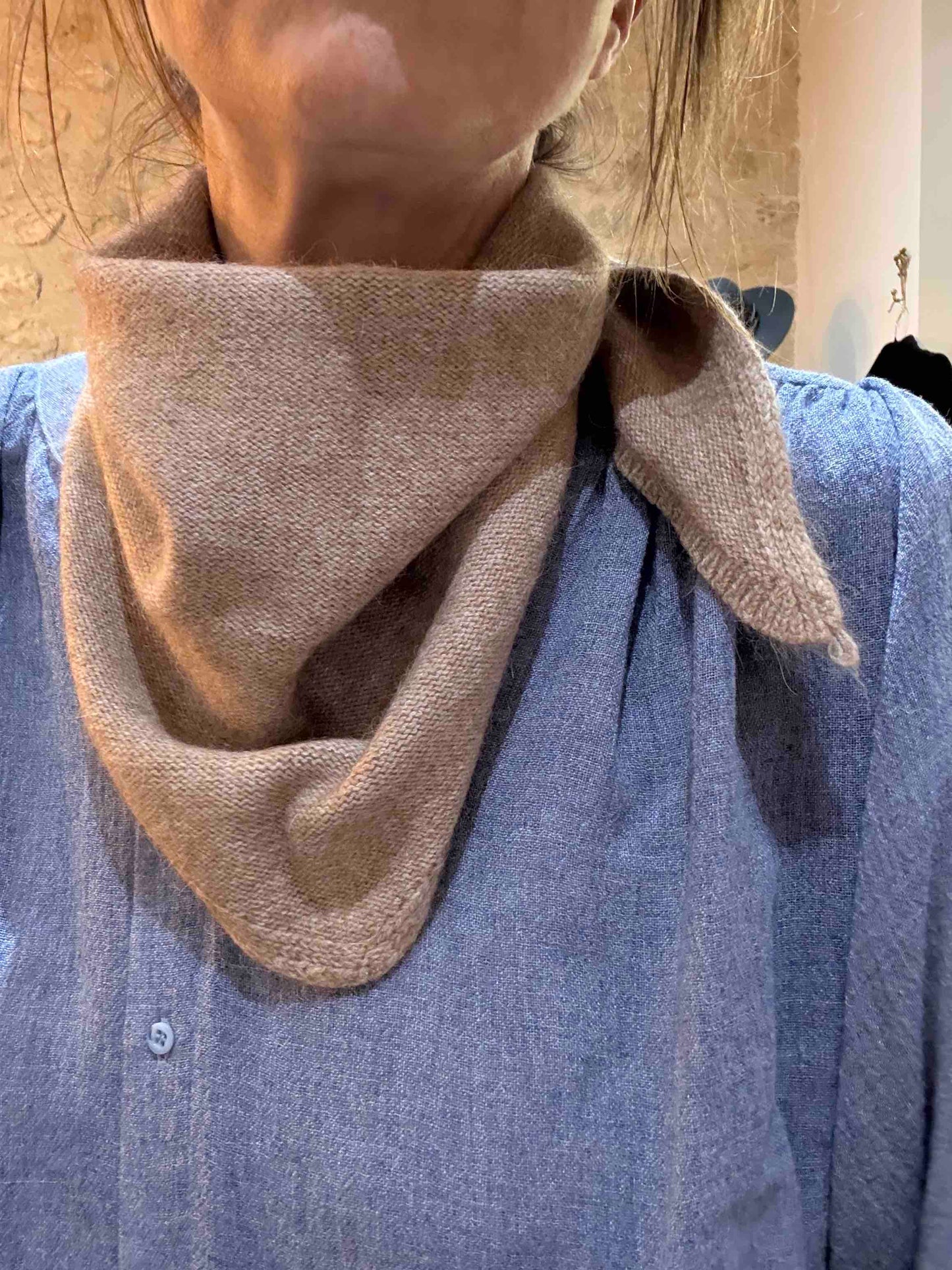 Petite écharpe triangle Jane laine et cachemire - 5 coloris