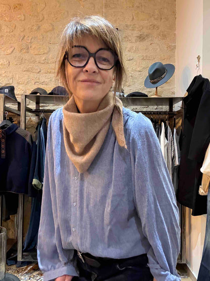 Petite écharpe triangle Jane laine et cachemire - 5 coloris
