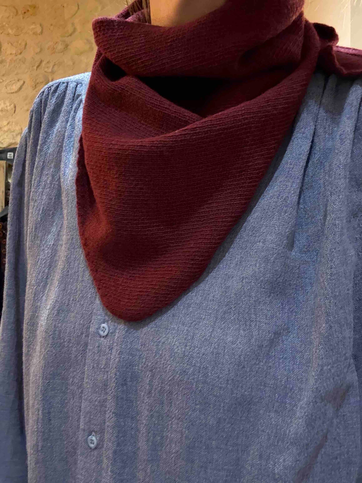 Petite écharpe triangle Jane laine et cachemire - 5 coloris