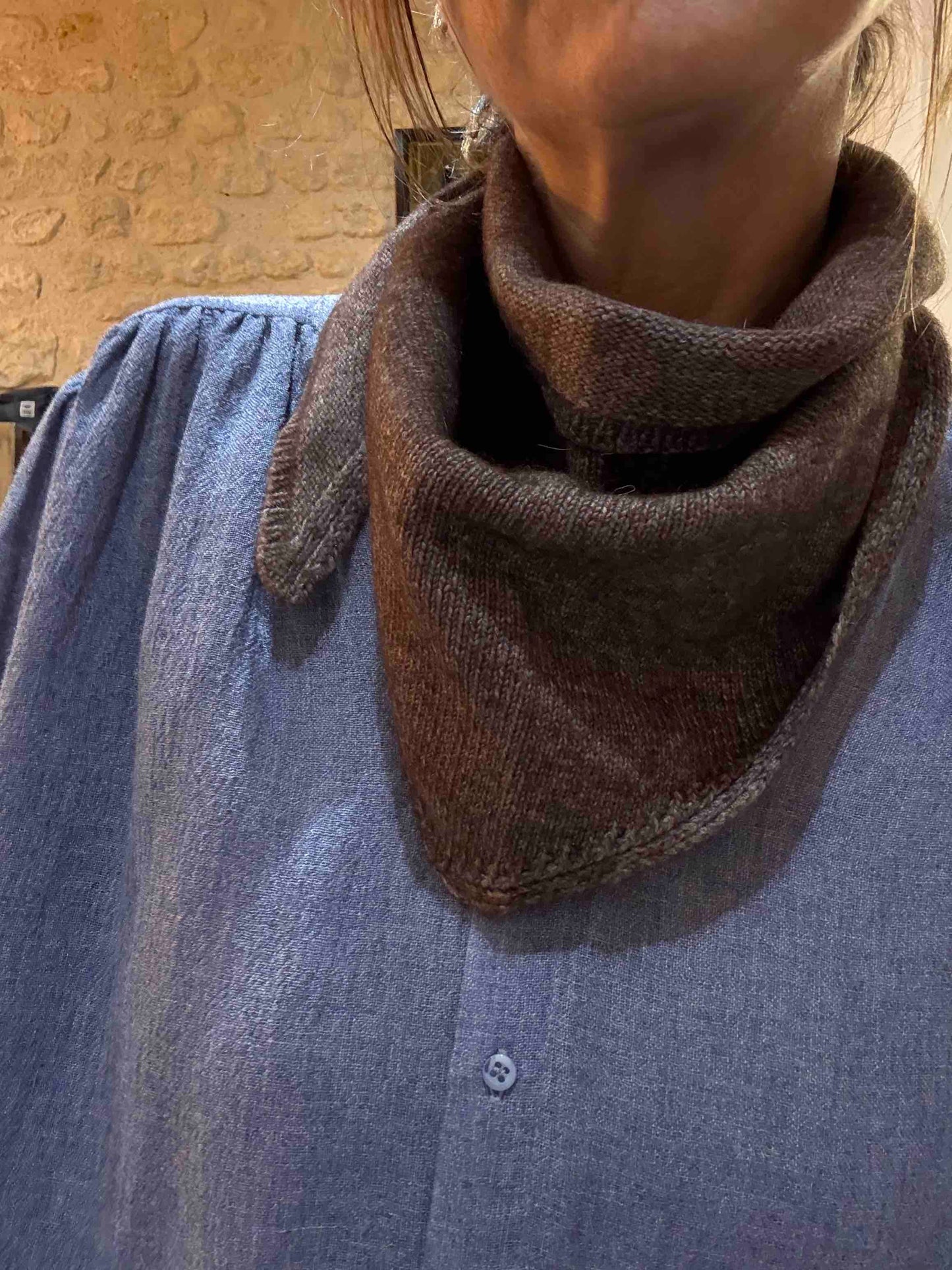 Petite écharpe triangle Jane laine et cachemire - 5 coloris