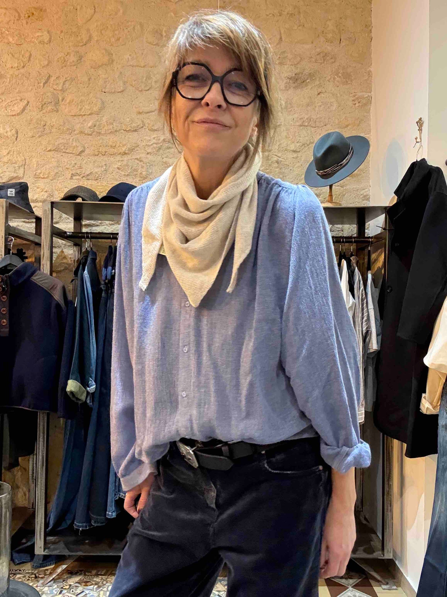 Petite écharpe triangle Jane laine et cachemire - 5 coloris