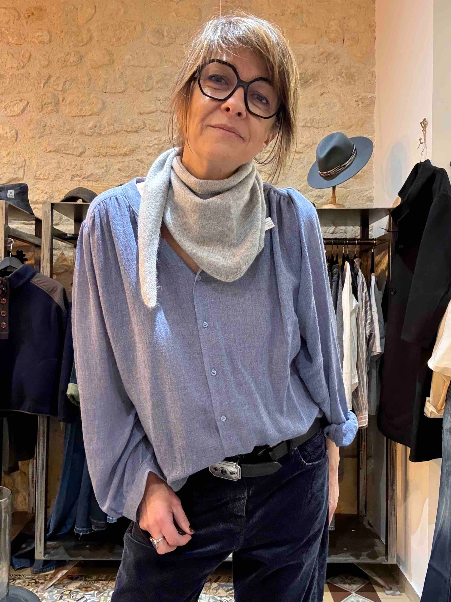 Petite écharpe triangle Jane laine et cachemire - 5 coloris