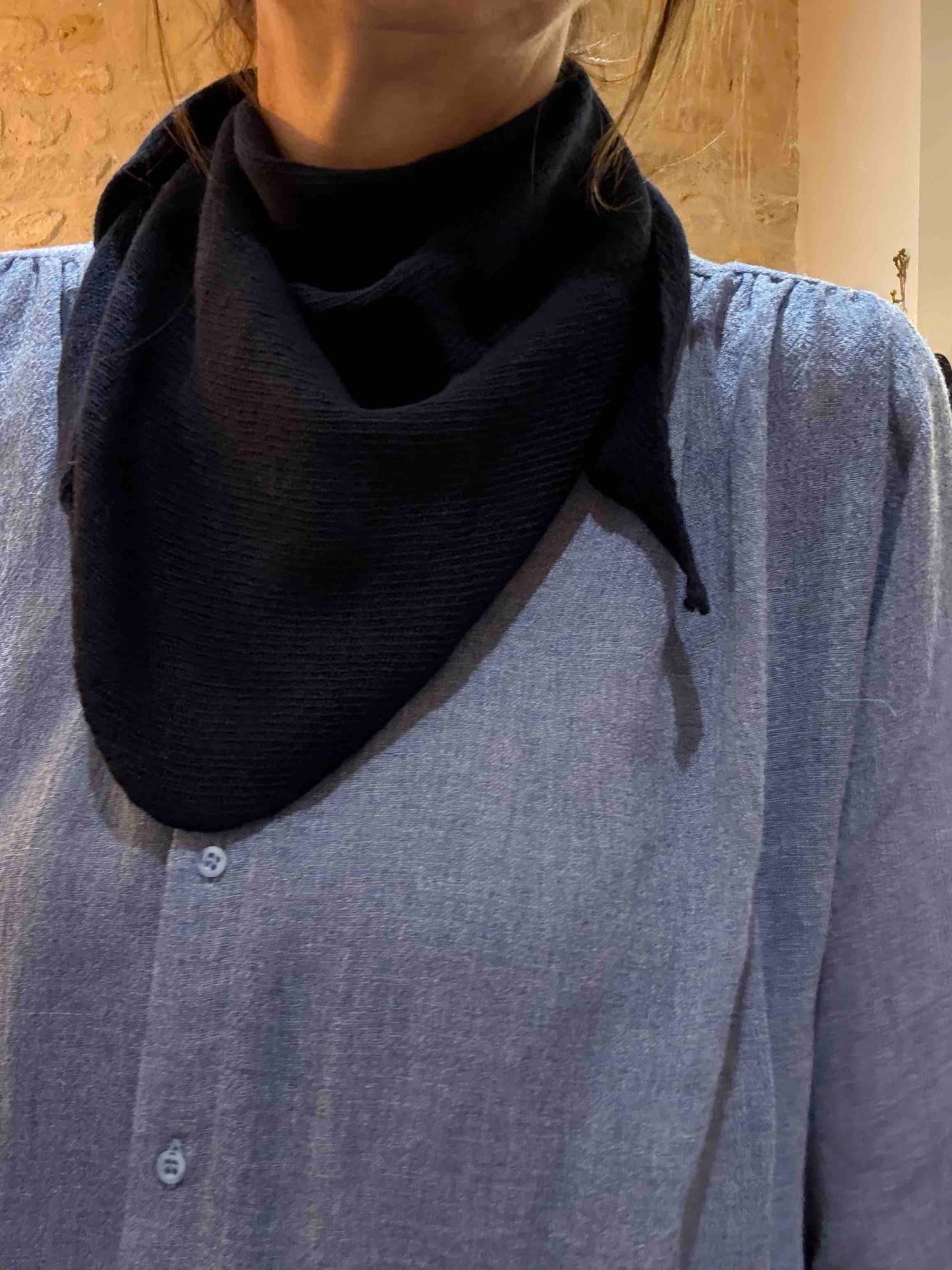 Petite écharpe triangle Jane laine et cachemire - 5 coloris