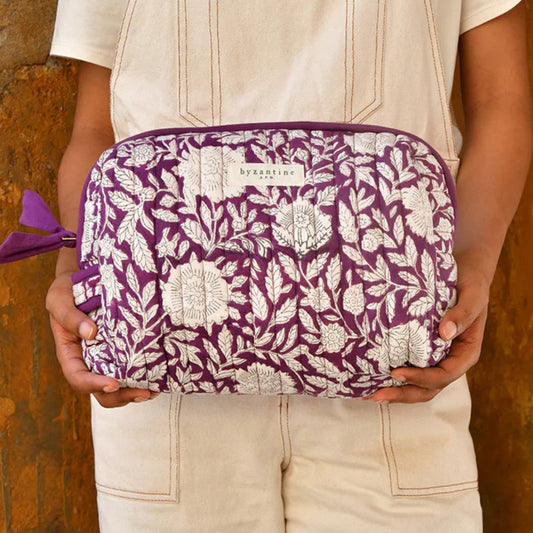 Trousse de toilette femme XL - Antioche Prune