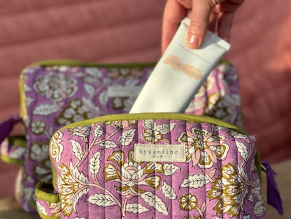 Trousse de toilette femme XL - Carthage lilas