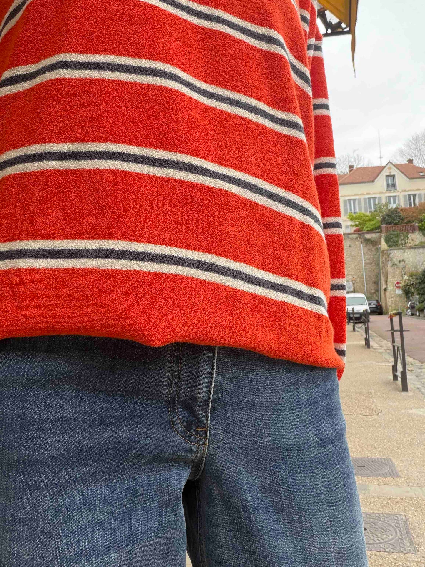 Sweat Victoire - stripe tangerine - HOD Paris