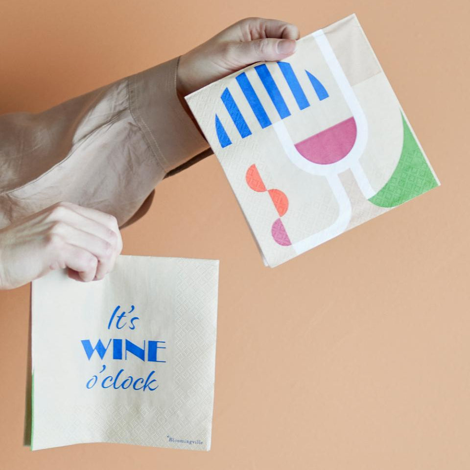 Wine Serviette papier - pack de 20