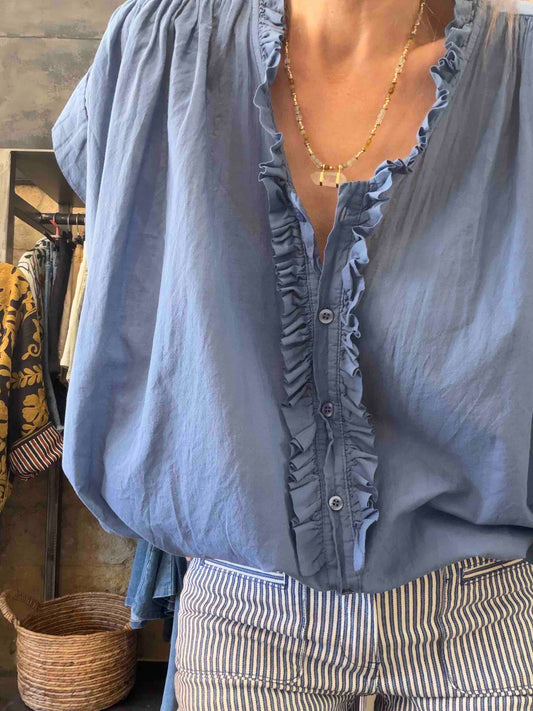Chemise Yda bleu denim - Margot Paris