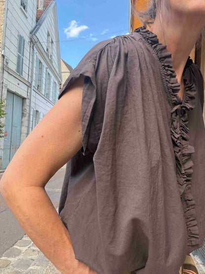 Chemise Yda chocolat - Margot Paris