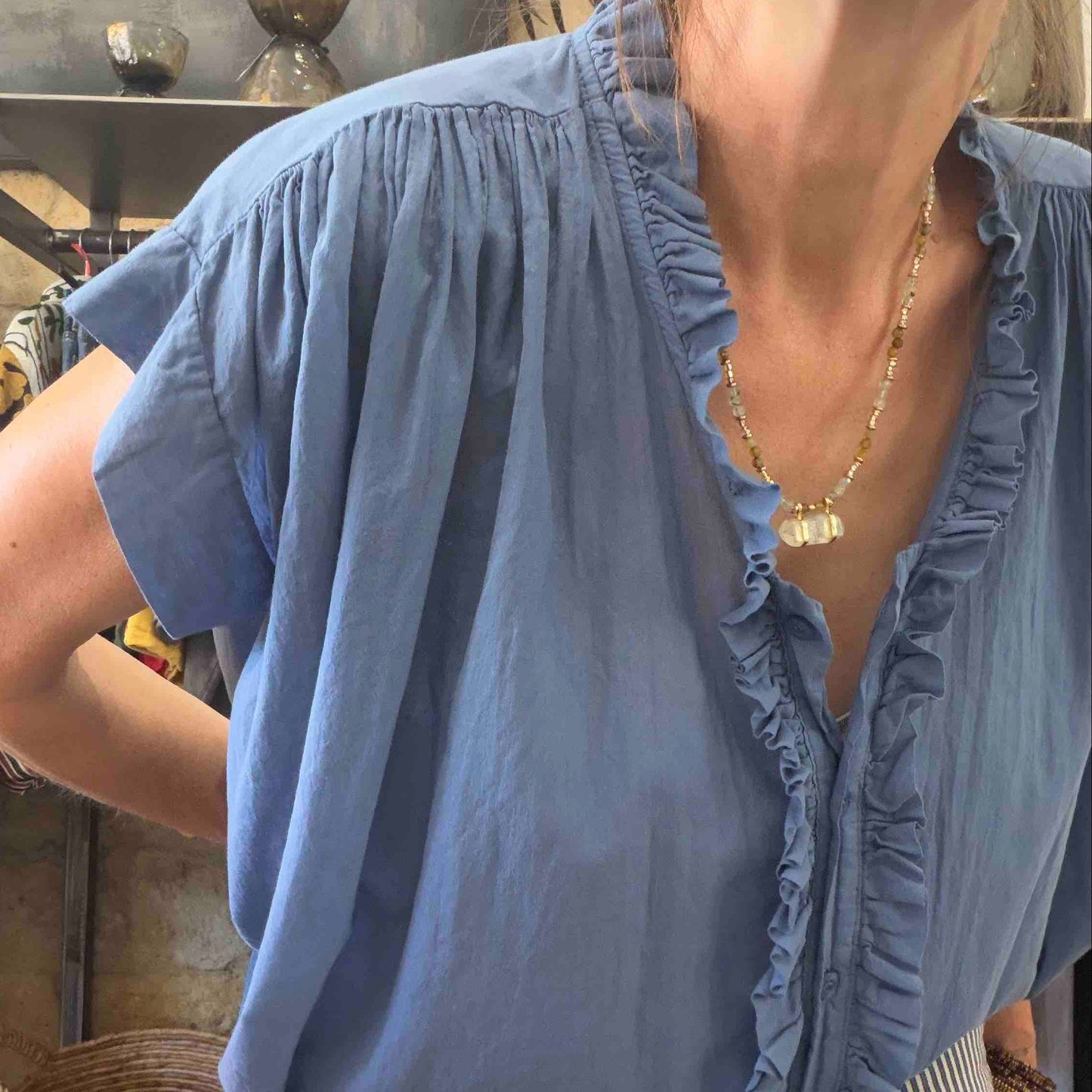 Chemise Yda bleu denim - Margot Paris