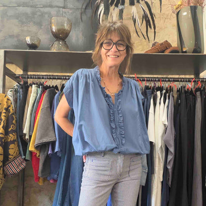 Chemise Yda bleu denim - Margot Paris